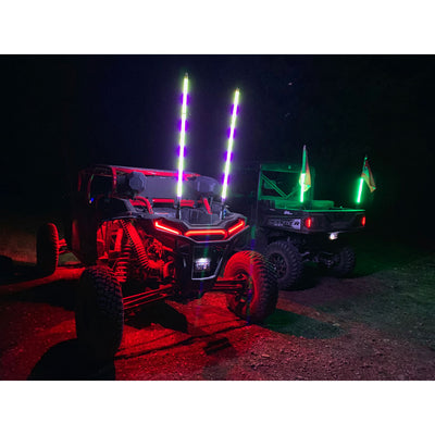 Gorilla Whips Twisted Silver LED Xtreme Lighted Whip with Wireless Remote#mpn_