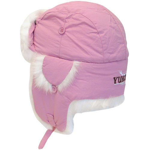 Yukon HG669 Taslan Alaskan Hat - Pink With White Fur - Large #HG669