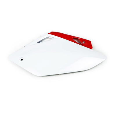 Factory Effex Side Plate Plastic White/Red For Honda CRF450 2005-2006#mpn_11-75324
