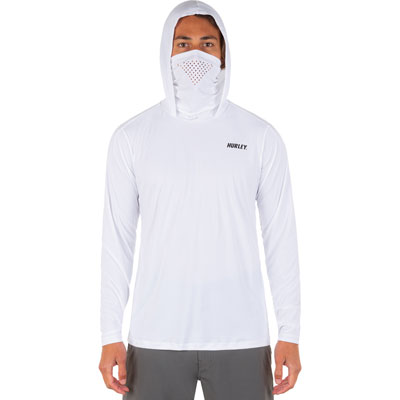 Hurley H20-Dri Fastlane Hybrid Hooded Long Sleeve T-Shirt Medium Black #MAT0000450-H010-M