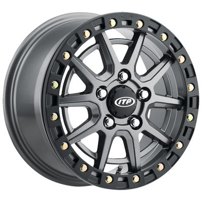 5/4.5 (5/114.3) ITP SD10 Beadlock Wheel 15x7 6.0 + 1.0 Grey/Black Ring#mpn_1522850708B