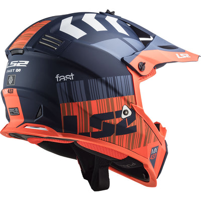 LS2 Gate Xcode Helmet Medium Matte Orange/Blue#mpn_437G-1333