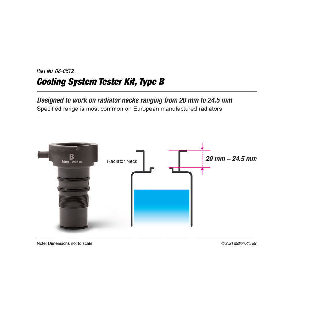 Motion Pro Cooling System Tester Adapter#mpn_
