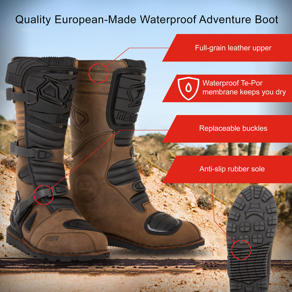 MSR Waterproof Adventure Boots Size 14 Brown#206-940-0016