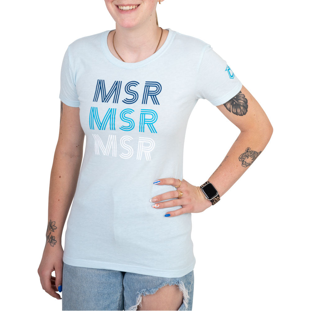 MSR Women's Lines T-Shirt XX-Large Light Blue#217-817-0012