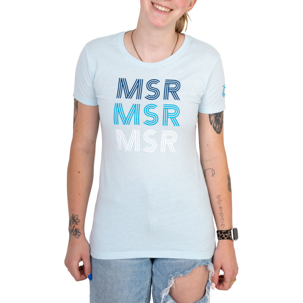 MSR Women's Lines T-Shirt XX-Large Light Blue#217-817-0012