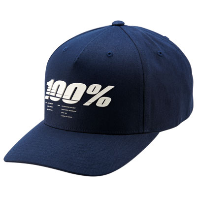 100% Staunch X-Fit Snapback Hat Navy#mpn_20072-015-01