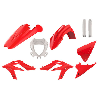 Polisport Full MX Plastic Kit Red/White#mpn_91059