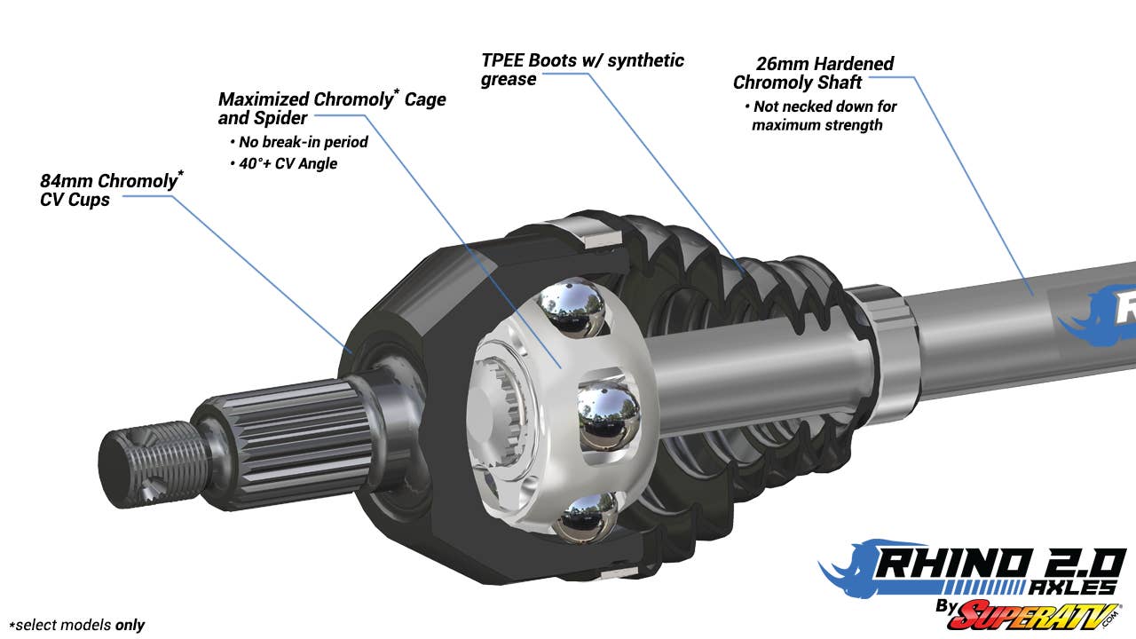 YAMAHA VIKING BIG LIFT KIT HEAVY-DUTY AXLE—RHINO 2.0 (2014+) - Rear (For Use With A 4"' Lift Kit) ‎AX-2-39-R-LK4-DT #?AX-2-39-R-LK4-DT