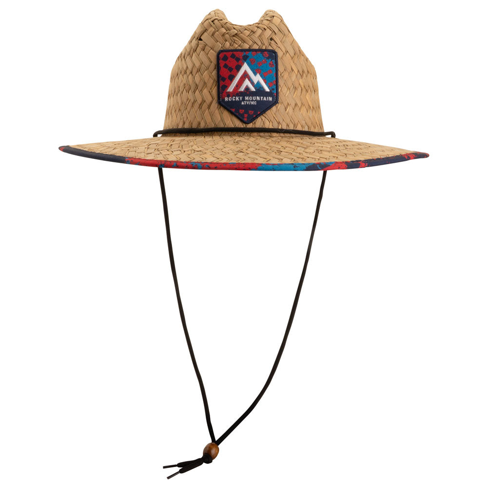 Rocky Mountain ATV/MC Logo Straw Hat Blue/Red#190-888-0006