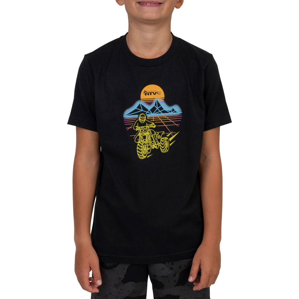 Rocky Mountain ATV/MC Youth 40 Year ATV Retro T-Shirt Youth Medium Black#217-820-0002