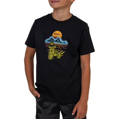 Rocky Mountain ATV/MC Youth 40 Year ATV Retro T-Shirt Youth Medium Black#mpn_217-820-0002