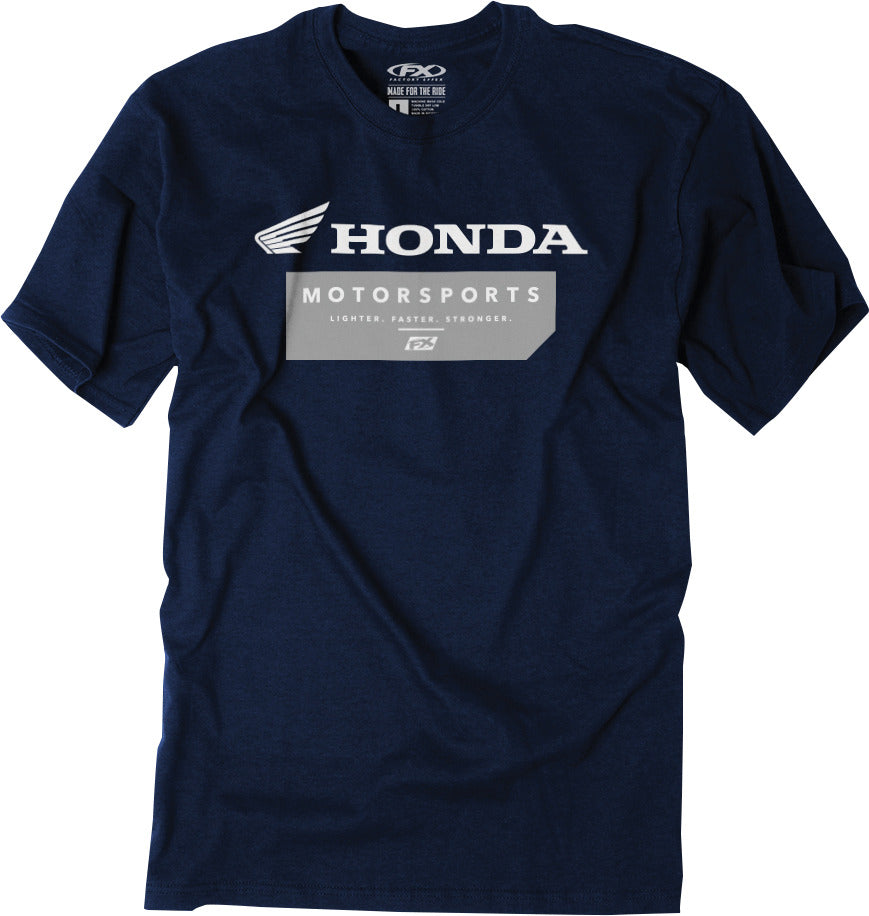 Factory Effex Honda Mission T-Shirt Medium Heather Navy#mpn_26-87302