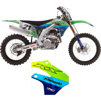 Factory Effex Shroud Graphic Kit Chrome Series For Kawasaki KX250F#mpn_27-03102