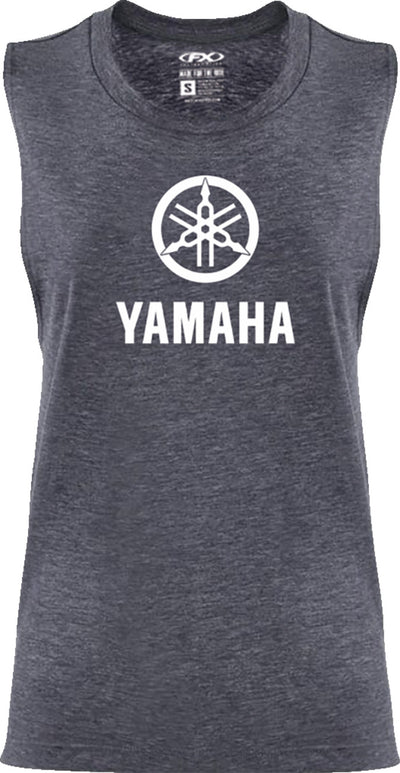 Factory Effex Women's Yamaha Idol Muscle Tank Top Heather Navy#mpn_27-87250