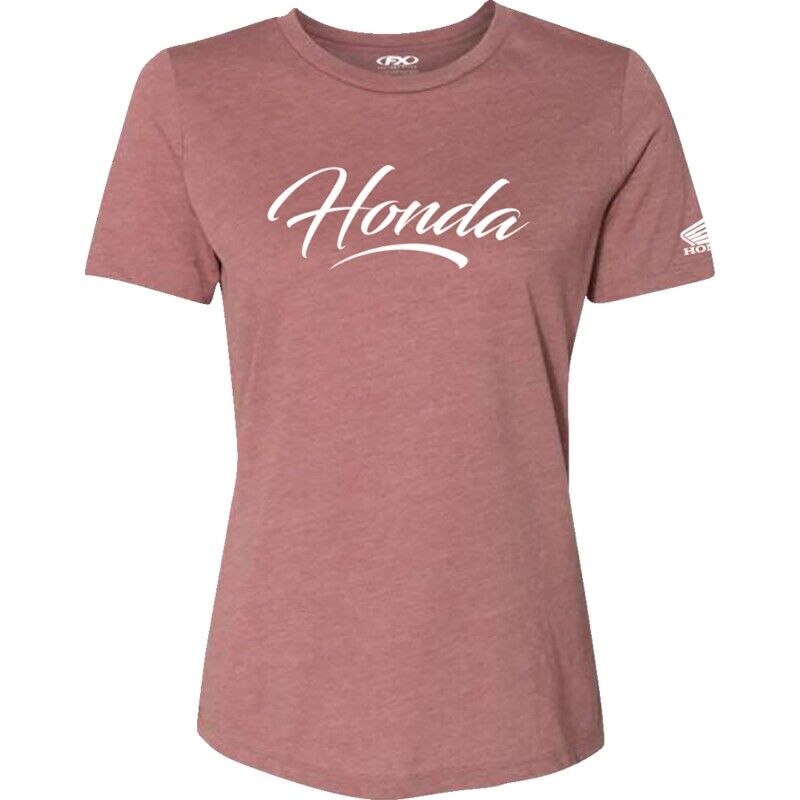 Factory Effex Honda Script Women's T-Shirt Large Pink#mpn_27-87344