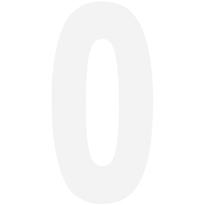 Factory Effex Standard Number Graphics White 6"#mpn_02-4460