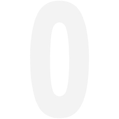 Factory Effex Standard Number Graphics White 8"#mpn_02-4480