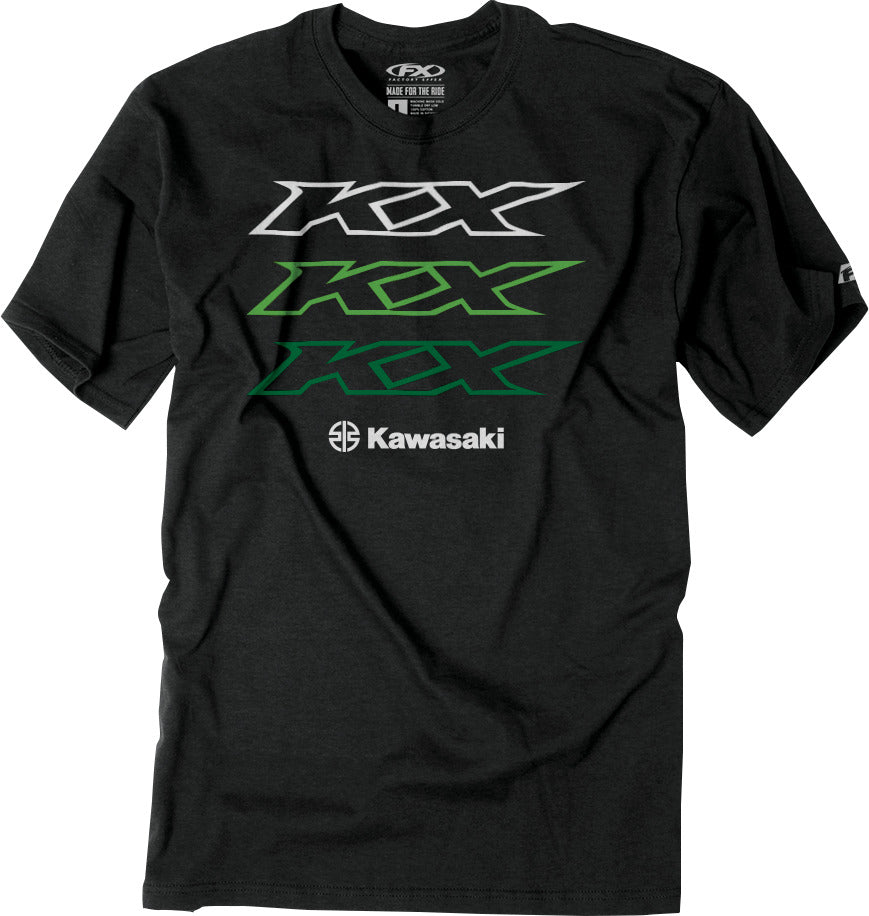 Factory Effex Kawasaki Repeater T-Shirt Medium Heather Charcoal#mpn_26-87102