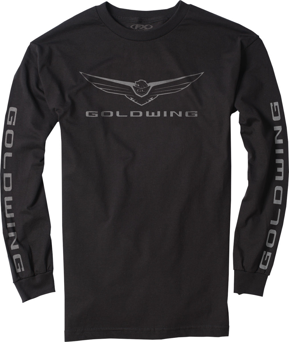 Factory Effex Goldwing Icon Long Sleeve Shirt Large Black#mpn_25-87834