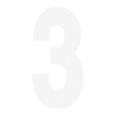 Factory Effex Standard Number Graphics White 6"#mpn_02-4463