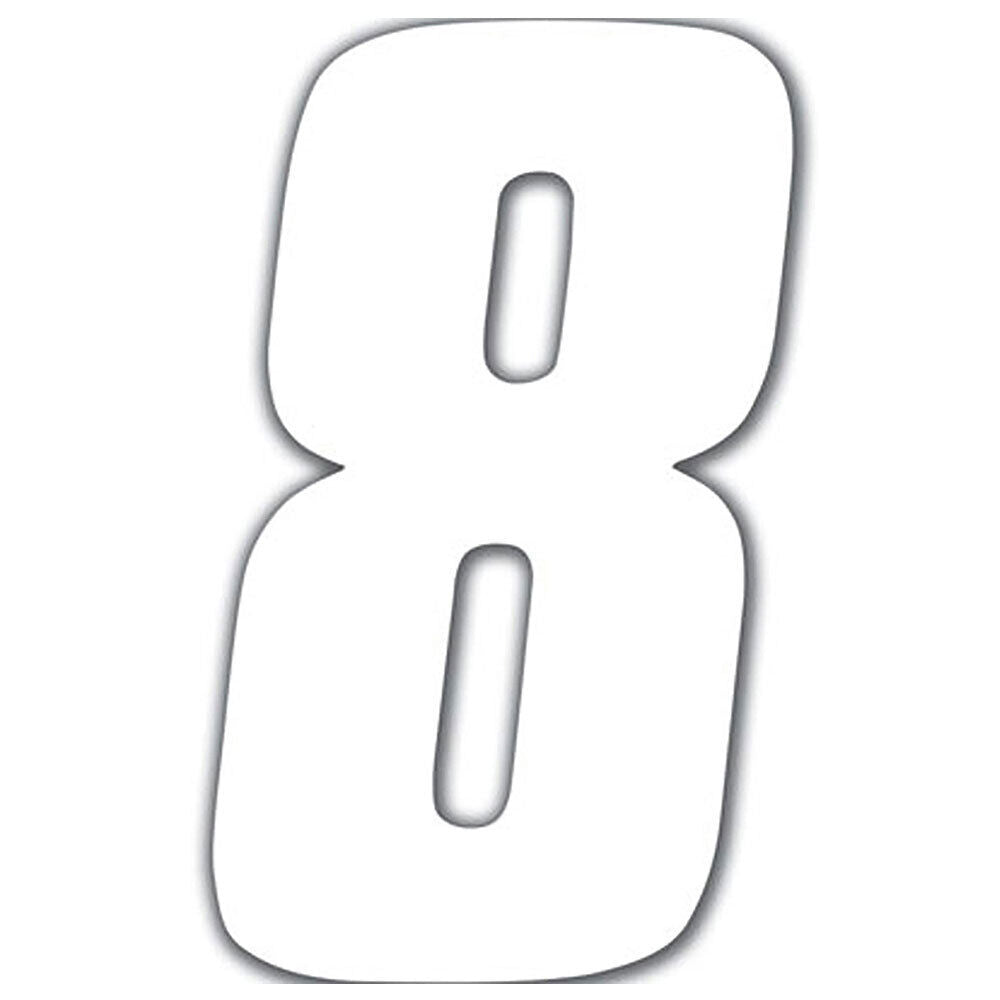 Factory Effex Standard Number Graphics White 8"#mpn_02-4488