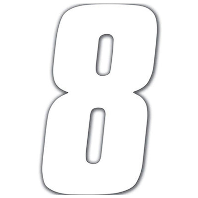 Factory Effex Standard Number Graphics White 8"#mpn_02-4488