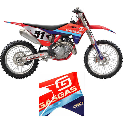Factory Effex Chrome Series Trim Graphic Kit Blue/White/Red For GAS GAS#mpn_27-51702