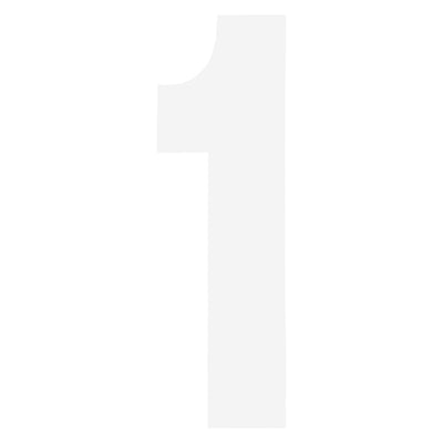 Factory Effex Standard Number Graphics White 6"#mpn_02-4461