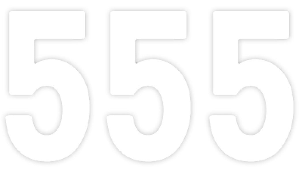 Factory Effex Pro Number Graphics White 4"#mpn_04-2565
