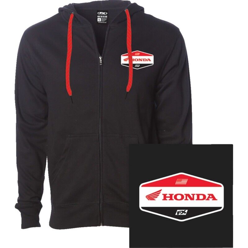 Factory Effex Honda Stadium Zip-Up Hoody Medium Black#mpn_27-88302