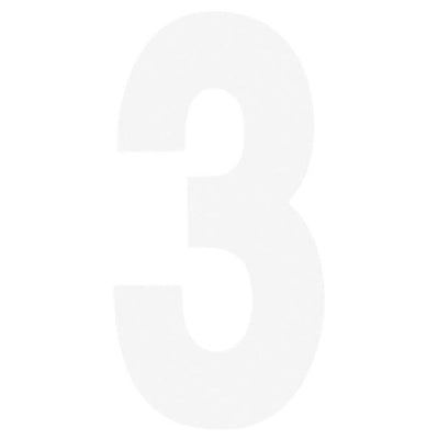 Factory Effex Standard Number Graphics White 8"#mpn_02-4483