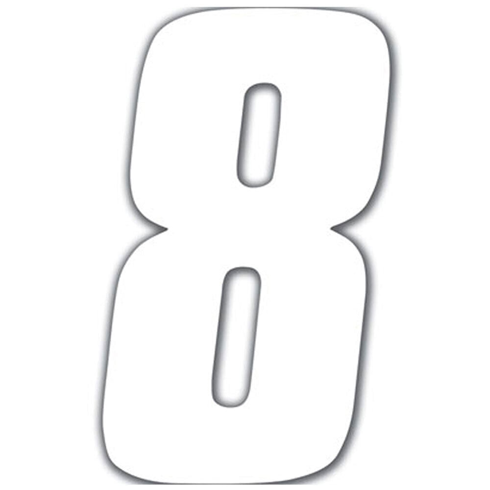 Factory Effex Standard Number Graphics White 6"#mpn_02-4468