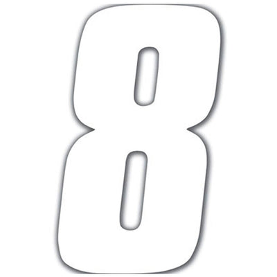 Factory Effex Standard Number Graphics White 6"#mpn_02-4468