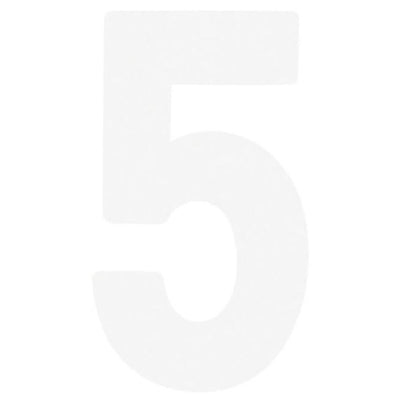 Factory Effex FX Number 5 White 8"#mpn_02-4485