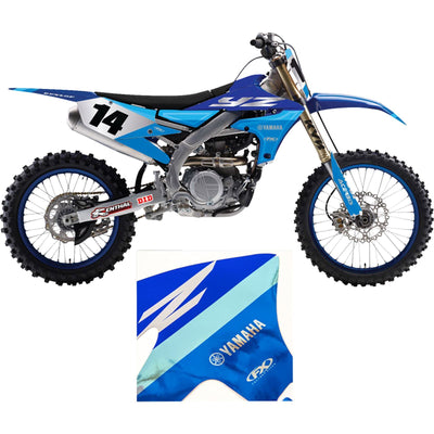 Factory Effex Chrome Series Shroud Graphic Kit Blue/White For Yamaha#mpn_27-03202