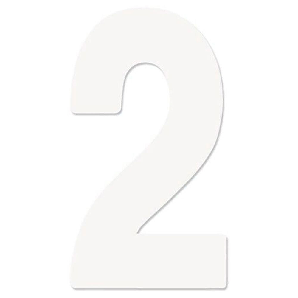Factory Effex Standard Number Graphics White 8"#mpn_02-4482