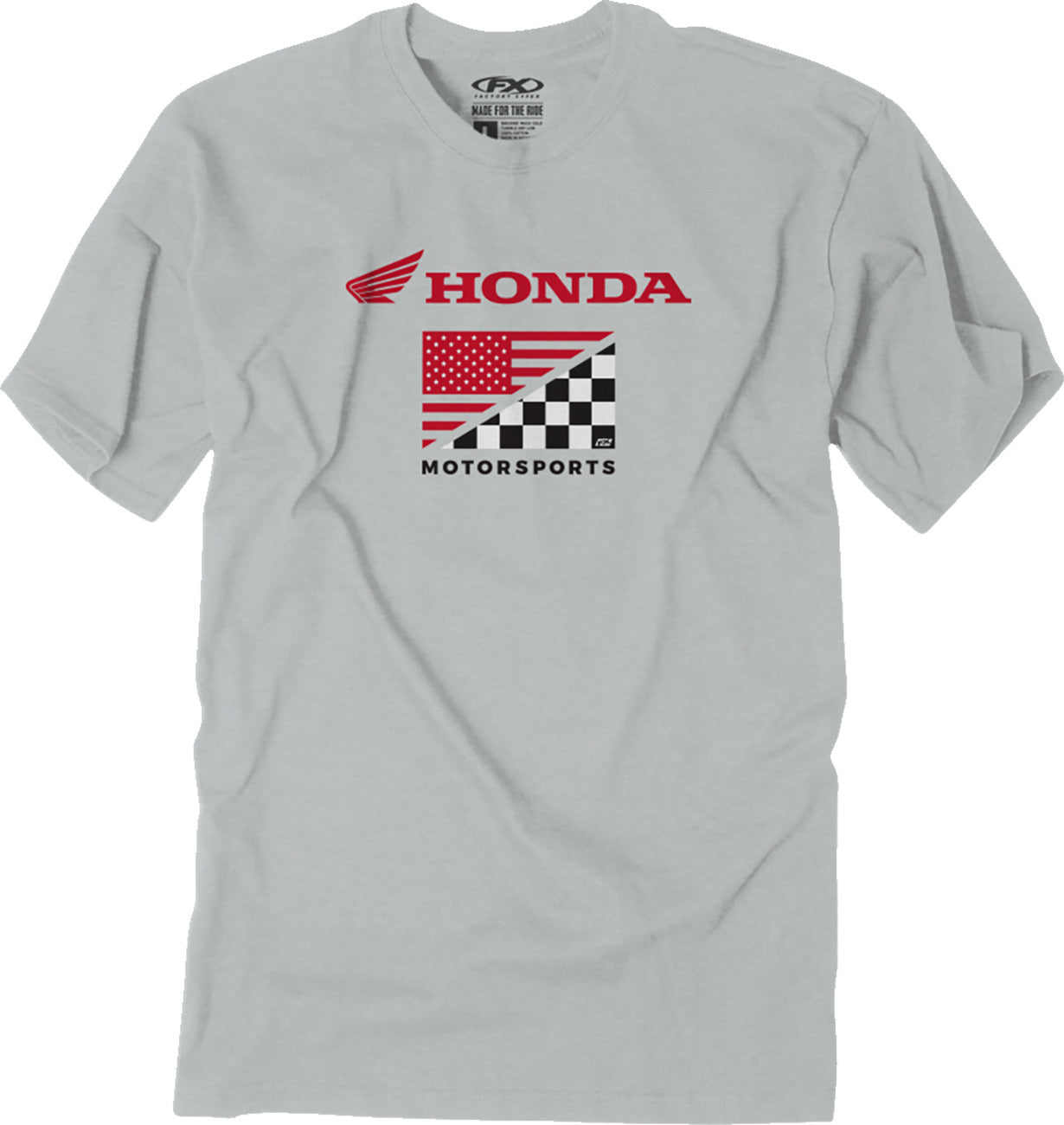 Factory Effex Honda Flag T-Shirt Light Gray 2XL#mpn_27-87318