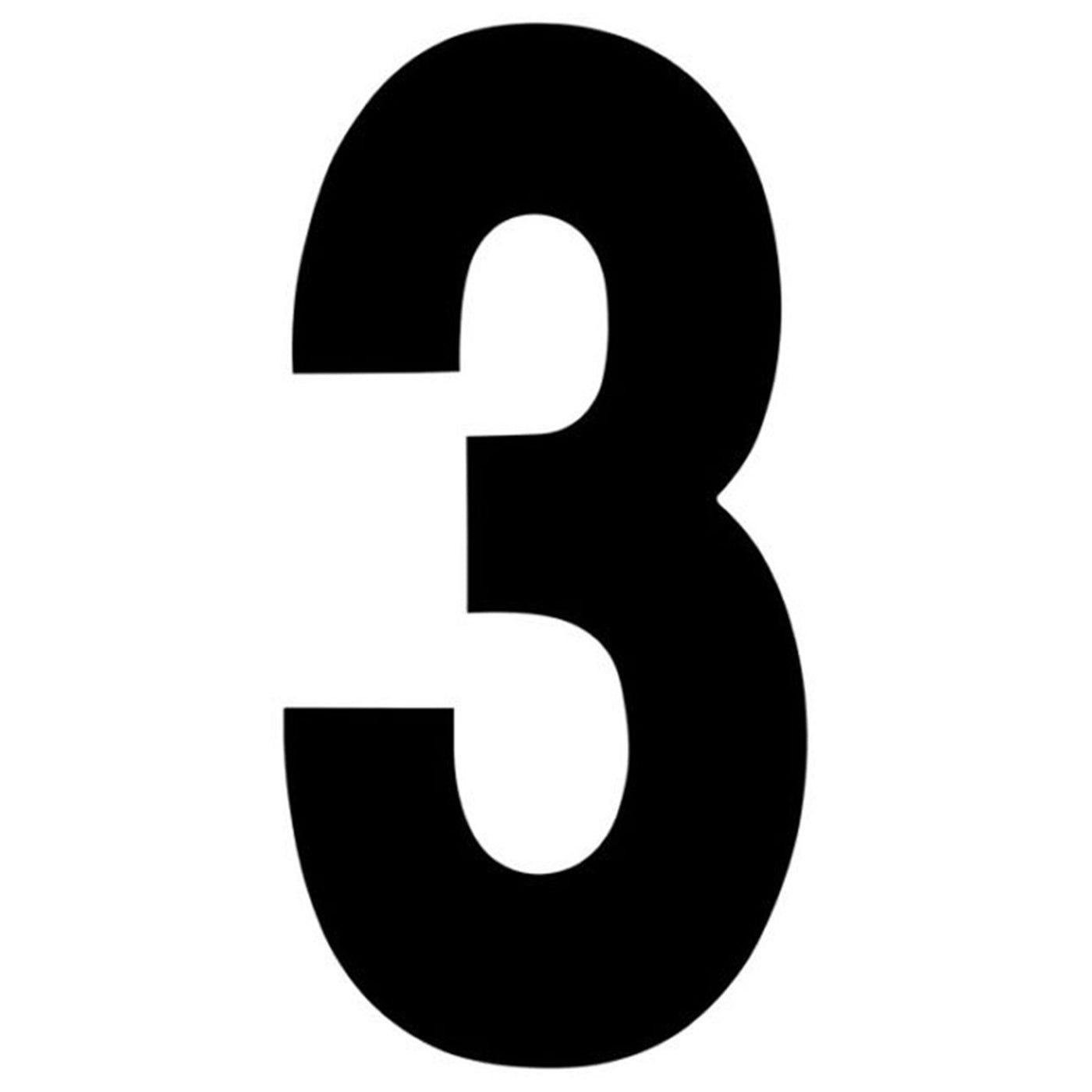 Factory Effex Standard Number Graphics Black 8"#mpn_02-4473