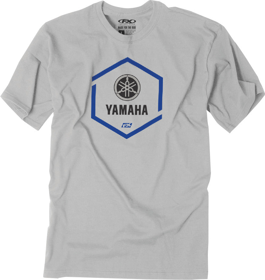 Factory Effex Yamaha Hexagon T-Shirt Medium Gray#mpn_26-87202