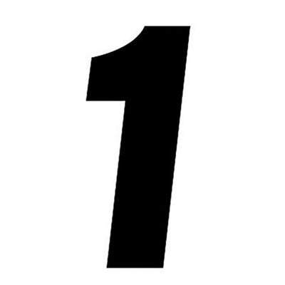 Factory Effex FX Standard Number Graphics 1 Black 8"#mpn_02-4471