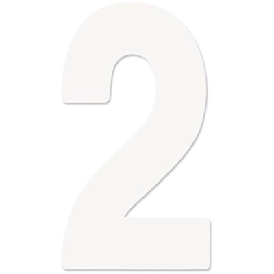 Factory Effex Standard Number Graphics White 6"#mpn_02-4462