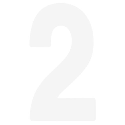 Factory Effex Pro Number Graphics White 4"#mpn_04-2562