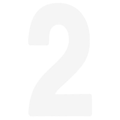 Factory Effex Pro Number Graphics White 4"#mpn_04-2562