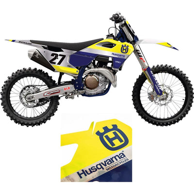 Factory Effex Chrome Series Trim Graphic Kit Blue/White/Yellow For Husq#mpn_27-51602