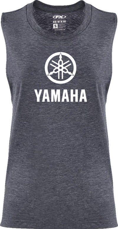 Factory Effex Women's Yamaha Idol Muscle Tank Top Heather Navy#mpn_27-87252