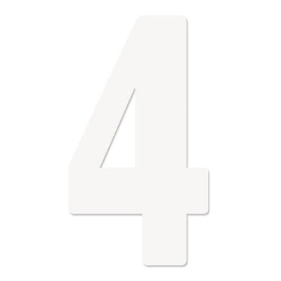 Factory Effex FX Pro Number Graphics White 8"#mpn_02-4374