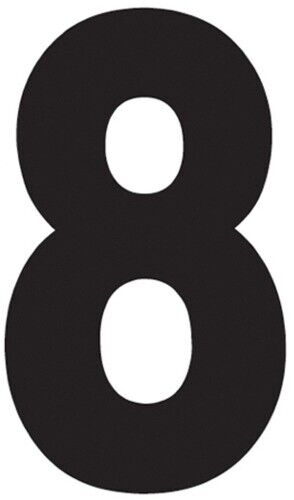 Factory Effex Mini Pro Number 8 Black 4"#mpn_04-2578