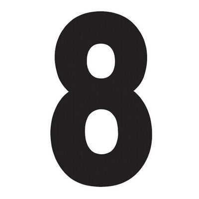 Factory Effex FX Pro Number Graphics Black 8"#mpn_02-4368