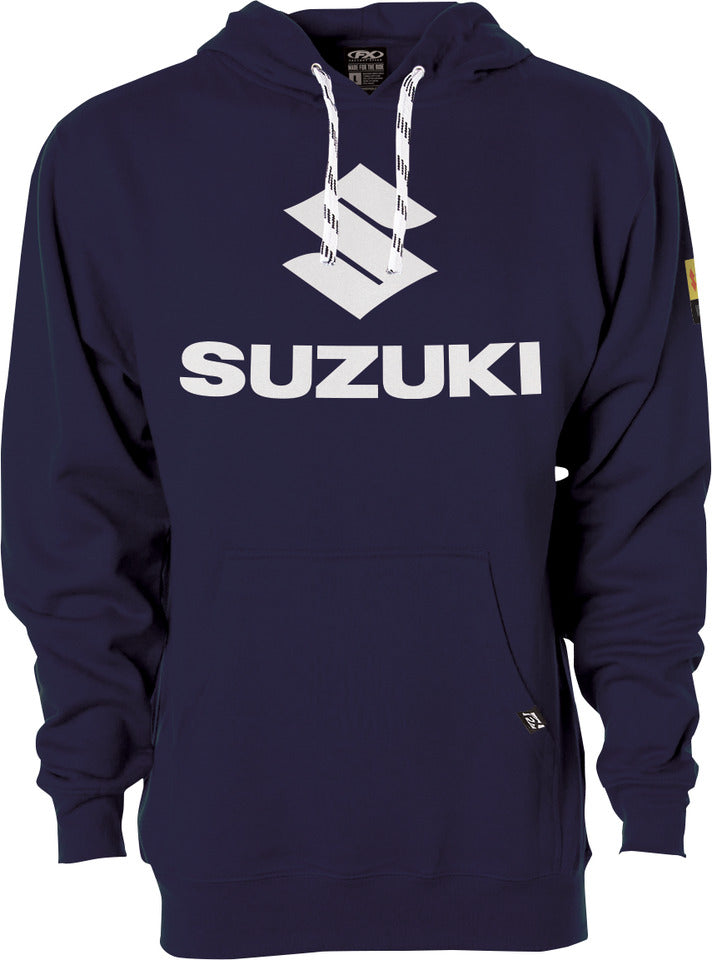 Factory Effex Suzuki Vertical Pullover Hoodie Medium Navy#mpn_26-88402